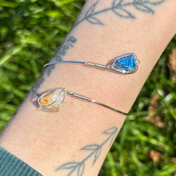 Jewelry - Aura quartz and citrine bangle